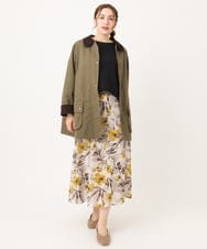 OLJKA05199 eur3(エウルキューブ) 【大きいサイズ】ステンカラーワークジャケット カーキ(36)