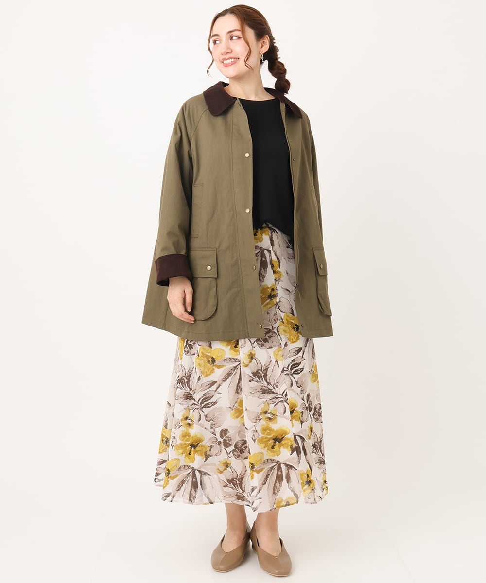 OLJKA05199 eur3(エウルキューブ) 【大きいサイズ】ステンカラーワークジャケット カーキ(36)