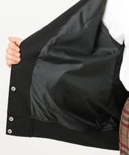 OLJKA06179 eur3(エウルキューブ) 【大きいサイズ】バーシティジャケット ブラック(94)