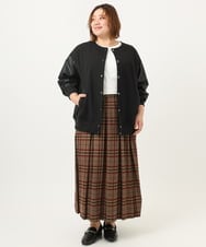 OLJKA06179 eur3(エウルキューブ) 【大きいサイズ】バーシティジャケット ブラック(94)