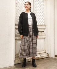 OLJKA06179 eur3(エウルキューブ) 【大きいサイズ】バーシティジャケット ブラック(94)