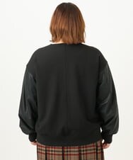 OLJKA06179 eur3(エウルキューブ) 【大きいサイズ】バーシティジャケット ブラック(94)