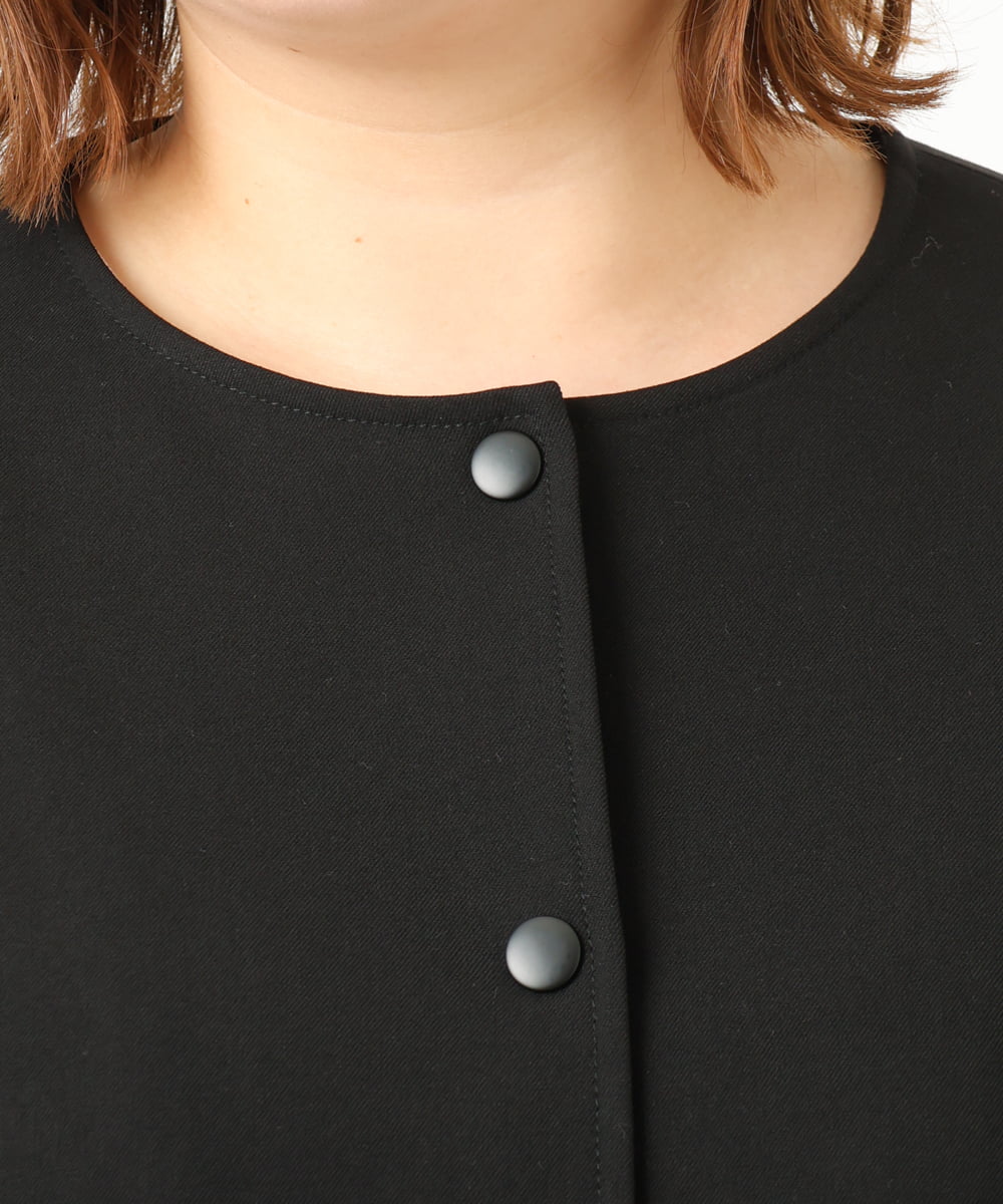 OLJKA06179 eur3(エウルキューブ) 【大きいサイズ】バーシティジャケット ブラック(94)