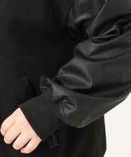 OLJKA06179 eur3(エウルキューブ) 【大きいサイズ】バーシティジャケット ブラック(94)