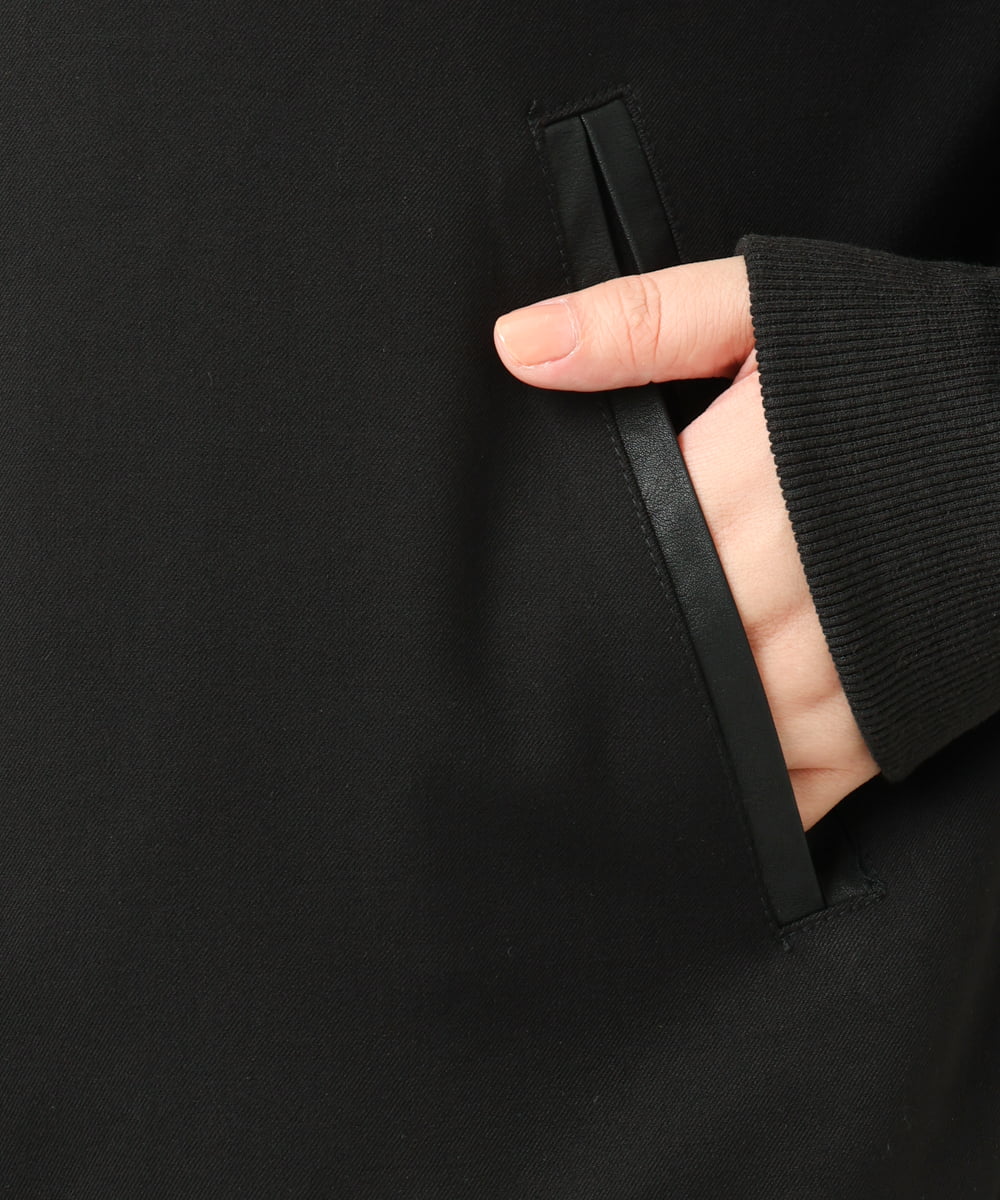 OLJKA06179 eur3(エウルキューブ) 【大きいサイズ】バーシティジャケット ブラック(94)