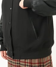 OLJKA06179 eur3(エウルキューブ) 【大きいサイズ】バーシティジャケット ブラック(94)
