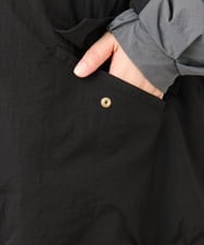 OLJKD07189 eur3(エウルキューブ) 【大きいサイズ/洗える】バイカラーマウンテンパーカー ブラック