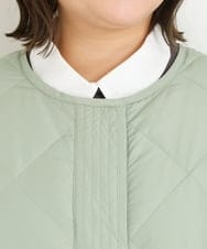 OLJKP03160 eur3(エウルキューブ) 【大きいサイズ】ライトダウンロングコート ライトグリーン(30)