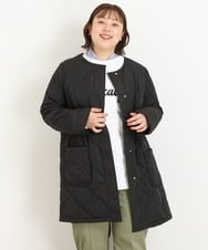 OLJKP03160 eur3(エウルキューブ) 【大きいサイズ】ライトダウンロングコート ブラック(94)