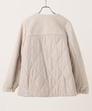OLJLA07199 eur3(エウルキューブ) 【大きいサイズ】キルティングコンビブルゾン ベージュ(82)