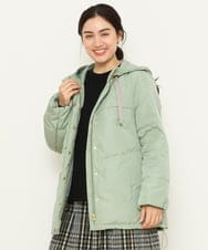 OLJLP04230 eur3(エウルキューブ) 【大きいサイズ】ショートダウンジャケット ライトグリーン(30)
