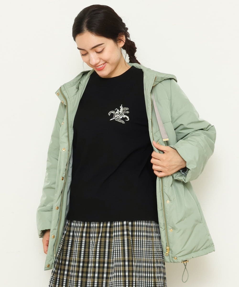 OLJLP04230 eur3(エウルキューブ) 【大きいサイズ】ショートダウンジャケット ライトグリーン(30)