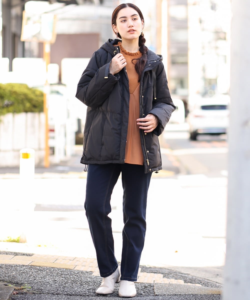 OLJLP04230 eur3(エウルキューブ) 【大きいサイズ】ショートダウンジャケット ブラック(94)