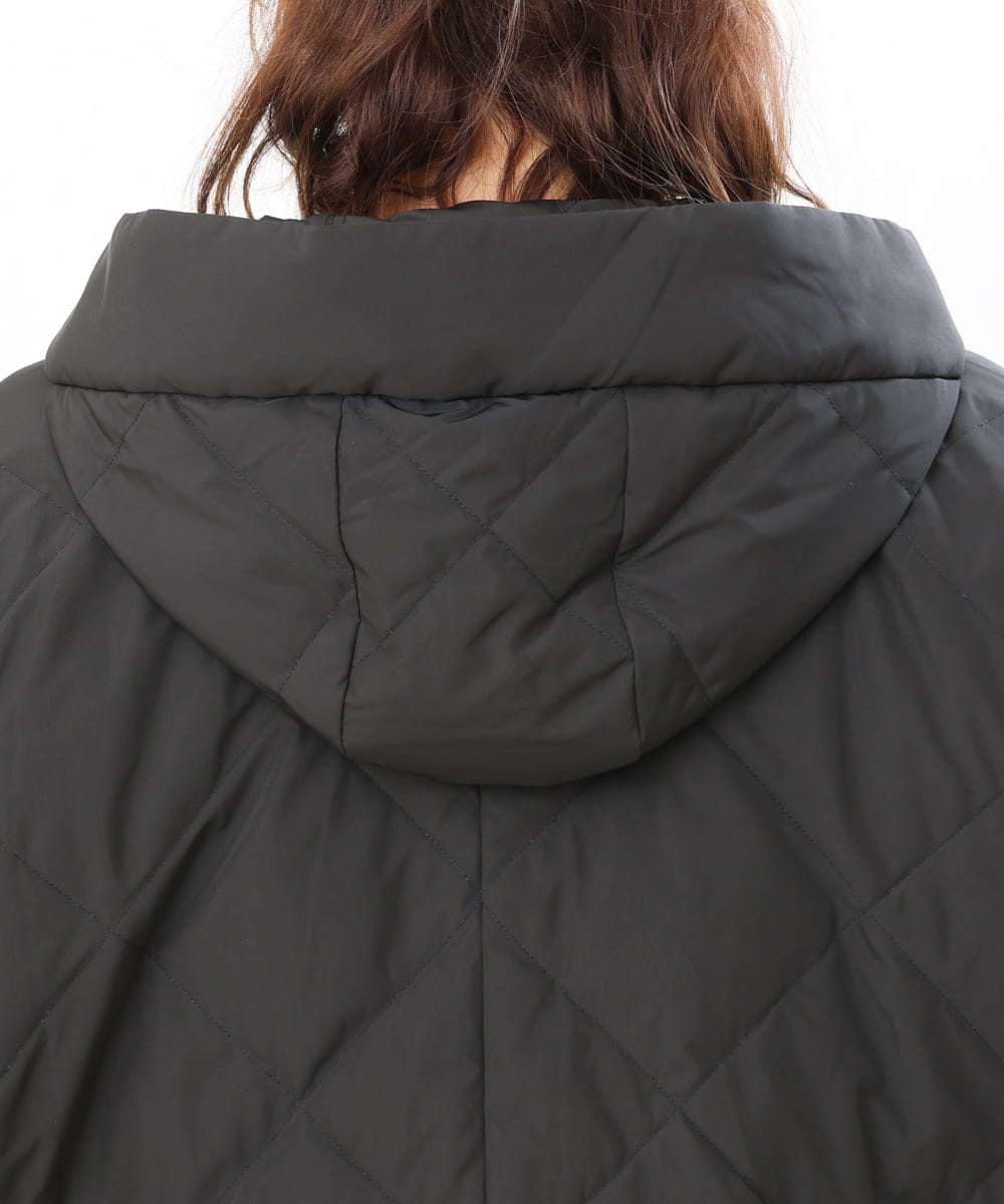 OLJLS02269 eur3(エウルキューブ) 【大きいサイズ】ライトダウンポンチョ ブラック(94)