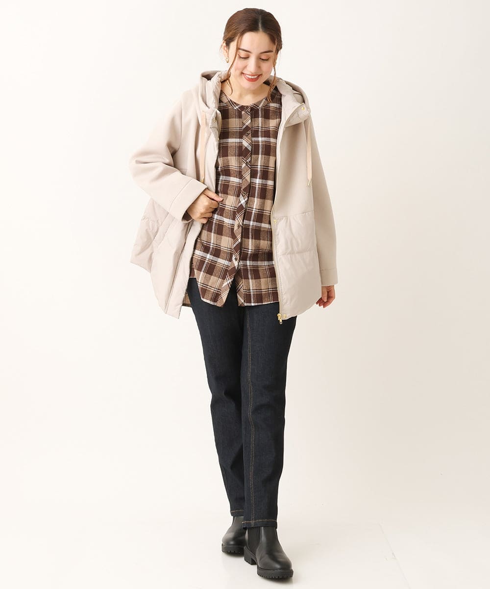OLJLS05259 eur3(エウルキューブ) 【大きいサイズ】ダンボールコンビアウター ベージュ(82)