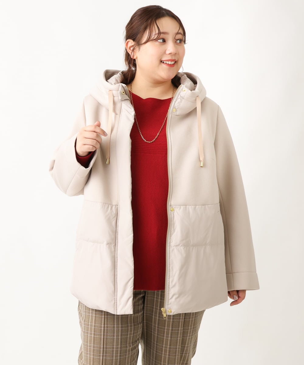 OLJLS05259 eur3(エウルキューブ) 【大きいサイズ】ダンボールコンビアウター ベージュ(82)