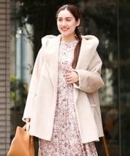 OLJLS08239 eur3(エウルキューブ) 【大きいサイズ】もこもこフェイクムートン ベージュ(82)