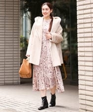 OLJLS08239 eur3(エウルキューブ) 【大きいサイズ】もこもこフェイクムートン ベージュ(82)