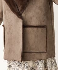 OLJLS08239 eur3(エウルキューブ) 【大きいサイズ】もこもこフェイクムートン ダークブラウン(87)