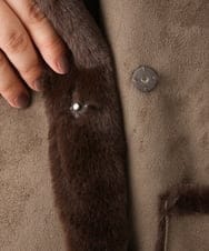 OLJLS08239 eur3(エウルキューブ) 【大きいサイズ】もこもこフェイクムートン ダークブラウン(87)