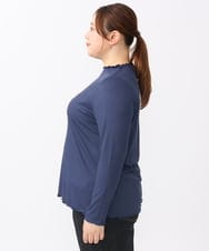 OLKAA06054 eur3(エウルキューブ) 【大きいサイズ】メローリブトップス ネイビー(57)