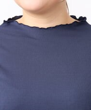 OLKAA06054 eur3(エウルキューブ) 【大きいサイズ】メローリブトップス ネイビー(57)