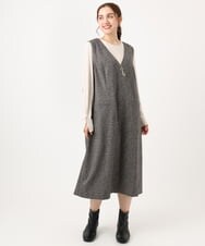 OLKAA27069 eur3(エウルキューブ) 【大きいサイズ】リブジャージー袖ボタンカットソー ベージュ(82)