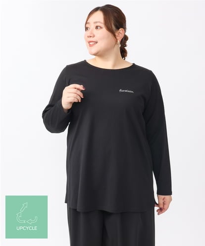 OLKAA28059  【大きいサイズ】コットンロゴ長袖Tシャツ