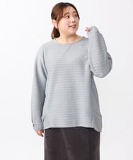 OLKAA29079 eur3(エウルキューブ) 【大きいサイズ】ケーブルジャカードカットソー グレー(92)