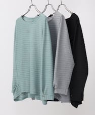 OLKAA29079 eur3(エウルキューブ) 【大きいサイズ】ケーブルジャカードカットソー ブラック(94)
