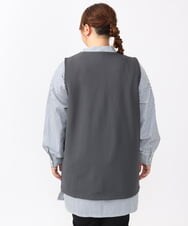 OLKAA35099 eur3(エウルキューブ) 【大きいサイズ/soso×eur3】Vネックベスト グレー(92)