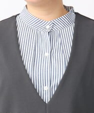 OLKAA35099 eur3(エウルキューブ) 【大きいサイズ/soso×eur3】Vネックベスト グレー(92)