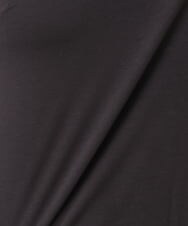 OLKAD17049 eur3(エウルキューブ) 【大きいサイズ】Uネック長袖カットソー ブラック(94)