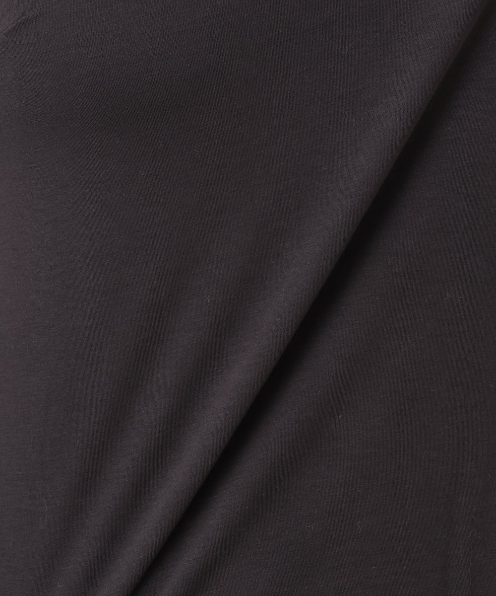 OLKAD17049 eur3(エウルキューブ) 【大きいサイズ】Uネック長袖カットソー ブラック(94)