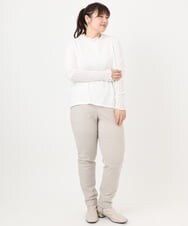 OLKAD18049 eur3(エウルキューブ) 【再入荷/大きいサイズ】ハイネックレースカットソー ホワイト(90)