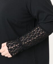 OLKAD18049 eur3(エウルキューブ) 【再入荷/大きいサイズ】ハイネックレースカットソー ブラック(94)
