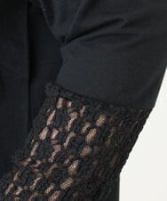 OLKAD18049 eur3(エウルキューブ) 【再入荷/大きいサイズ】ハイネックレースカットソー ブラック(94)