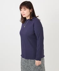 OLKAD20059 eur3(エウルキューブ) 【大きいサイズ】メローリブカットソー ネイビー(57)