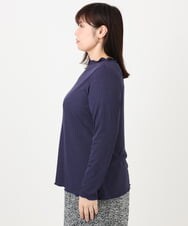 OLKAD20059 eur3(エウルキューブ) 【大きいサイズ】メローリブカットソー ネイビー(57)