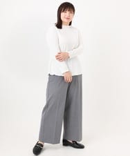 OLKAD20059 eur3(エウルキューブ) 【大きいサイズ】メローリブカットソー ホワイト(90)