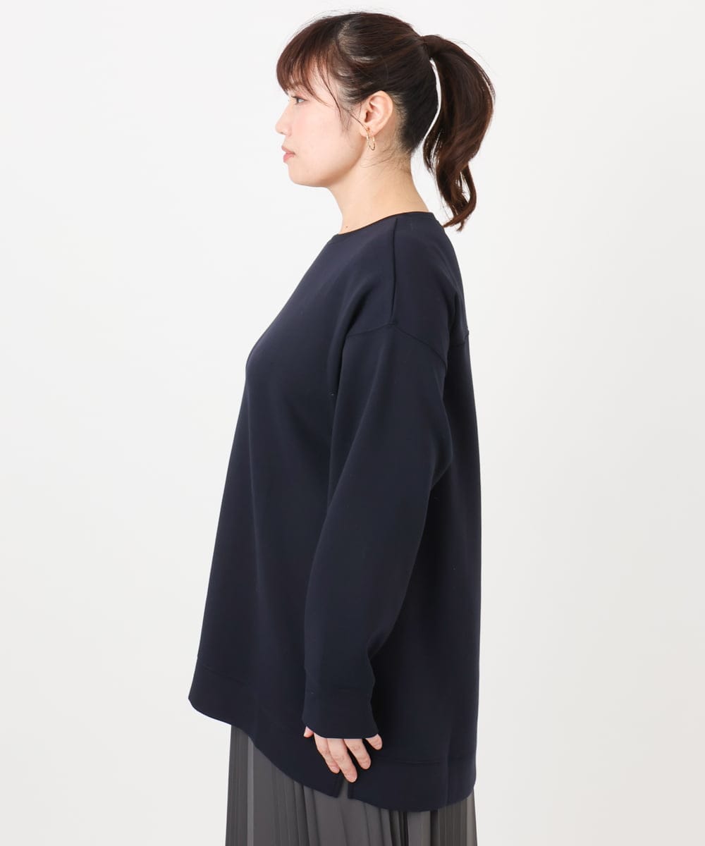 OLKAD25069 eur3(エウルキューブ) 【大きいサイズ】もちもちジャージープルオーバー ネイビー(57)