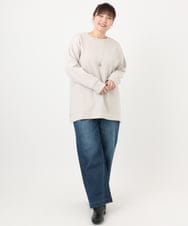 OLKAD25069 eur3(エウルキューブ) 【大きいサイズ】もちもちジャージープルオーバー グレージュ(89)