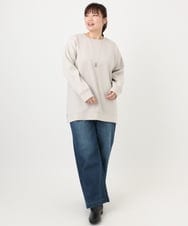 OLKAD25069 eur3(エウルキューブ) 【大きいサイズ】もちもちジャージープルオーバー グレージュ(89)