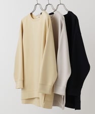 OLKAD25069 eur3(エウルキューブ) 【大きいサイズ】もちもちジャージープルオーバー グレージュ(89)