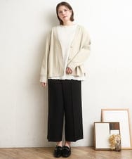 OLKBD31059 eur3(エウルキューブ) 【大きいサイズ】シャーリングメロートップス アイボリー(80)