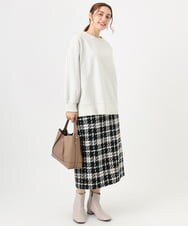 OLKBD34099 eur3(エウルキューブ) 【大きいサイズ】起毛スウェットライクトップス アイボリー(80)