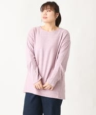 OLKBV34079 eur3(エウルキューブ) 【大きいサイズ】袖タックニットソー ピンク(03)