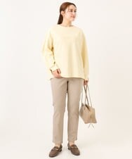 OLKCD08064 eur3(エウルキューブ) 【大きいサイズ】ロゴスウェットライクプルオーバー ライトイエロー(20)