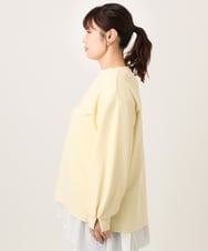 OLKCD08064 eur3(エウルキューブ) 【大きいサイズ】ロゴスウェットライクプルオーバー ライトイエロー(20)