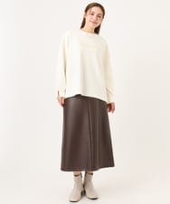 OLKCD08064 eur3(エウルキューブ) 【大きいサイズ】ロゴスウェットライクプルオーバー アイボリー(80)